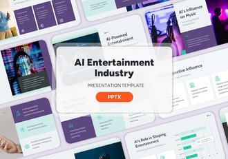 AI技术应用娱乐行业发展趋势PPT模板 - 顶尖PPT