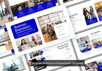 商业头脑风暴公司企业内部会议商务风格PPT模板 - 顶尖PPT