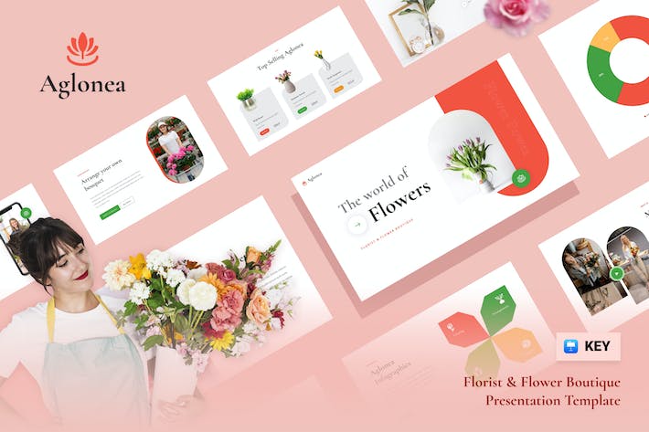 花店主题keynote模板 - 顶尖PPT