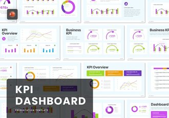 KPI绩效数据分析图形图表展示PPT模板 - 顶尖PPT