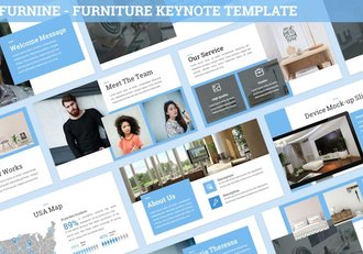 现代家具室内设计空间方案Keynote模板 - 顶尖PPT