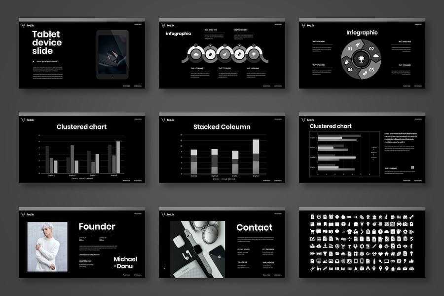 商务风格产品展示发布PPT模板 - 顶尖PPT
