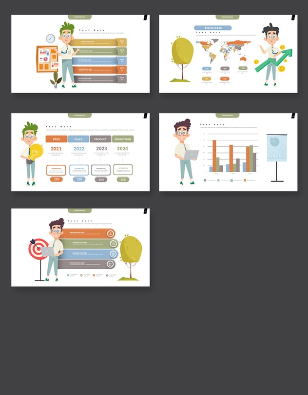 创意金融插画图形PPT模板 - 顶尖PPT