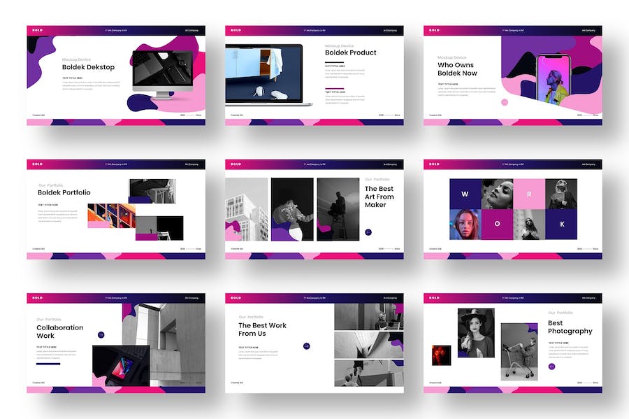 时尚品牌商务营销推广PPT模板 - 顶尖PPT