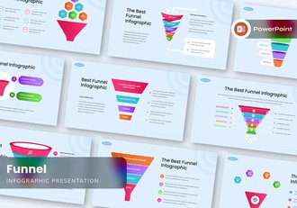销售漏斗客户转化流程信息图形PPT模板 - 顶尖PPT