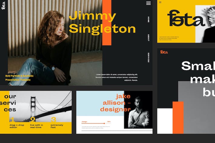 个性作品集美学展示Keynote模板 - 顶尖PPT