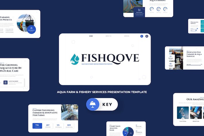 渔港水产养殖场渔业keynote模板 - 顶尖PPT