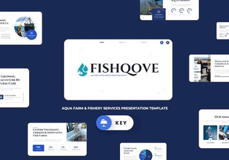 渔港水产养殖场渔业keynote模板 - 顶尖PPT