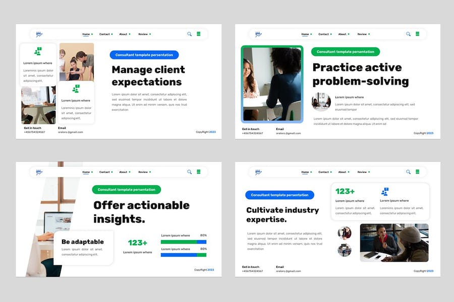 咨询服务方案展示讲述业务推介运营PPT模板 - 顶尖PPT