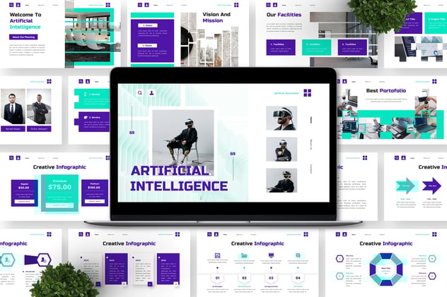 人工智能技术PPT模板 - 顶尖PPT