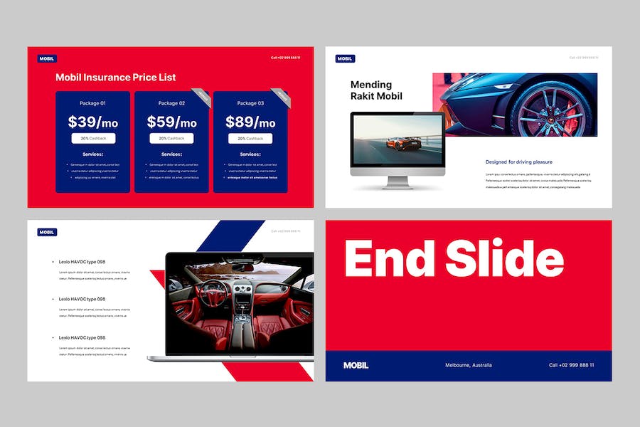 汽车行业欧美风商务汇报PPT模板 - 顶尖PPT