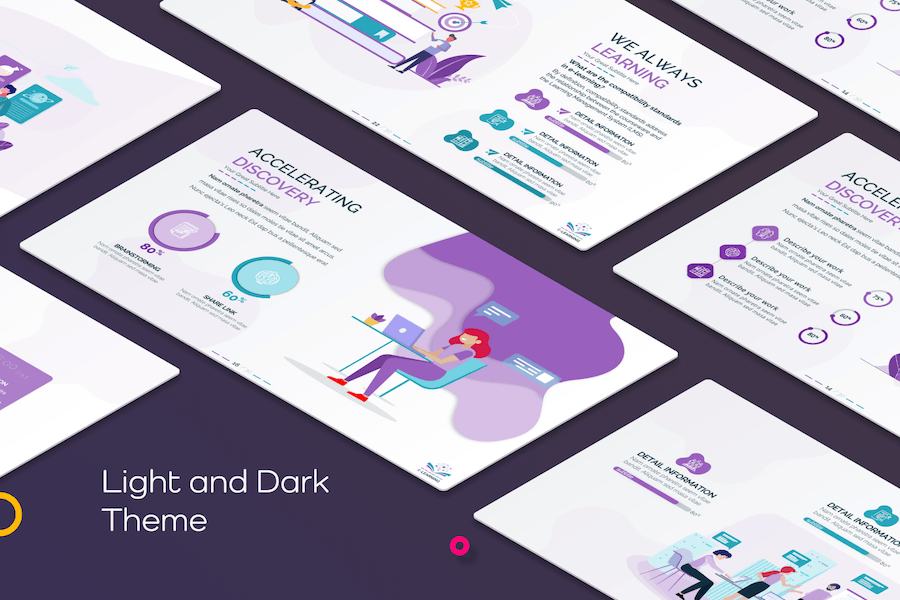 线上课程网络培训远程教学PPT模板 - 顶尖PPT