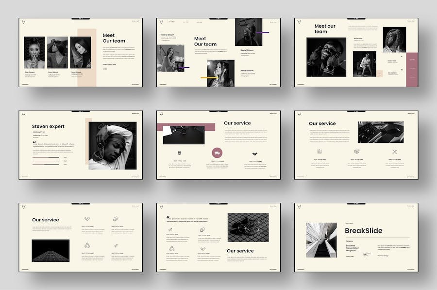 国外复古风格商业商务年终总结计划通用PPT模板 - 顶尖PPT