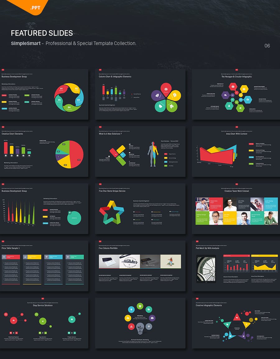 商务创意数据图形企业通用PPT模板 - 顶尖PPT