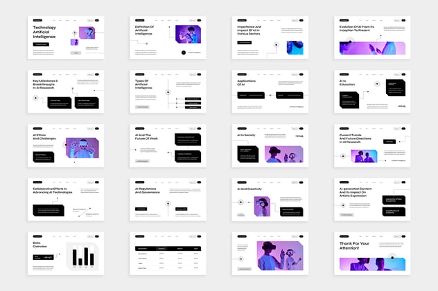人工智能技术应用解决方案展示PPT模板 - 顶尖PPT