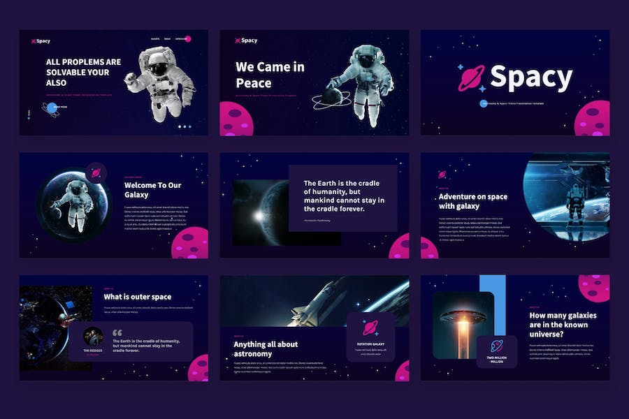 天文学空间站航天科技keynote模板 - 顶尖PPT