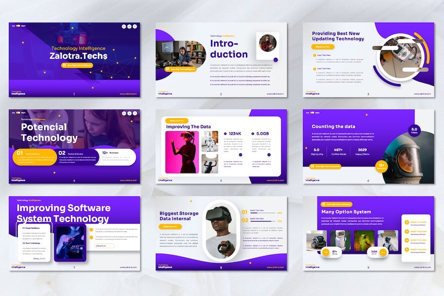 科技技术创新解决方案PPT模板 - 顶尖PPT