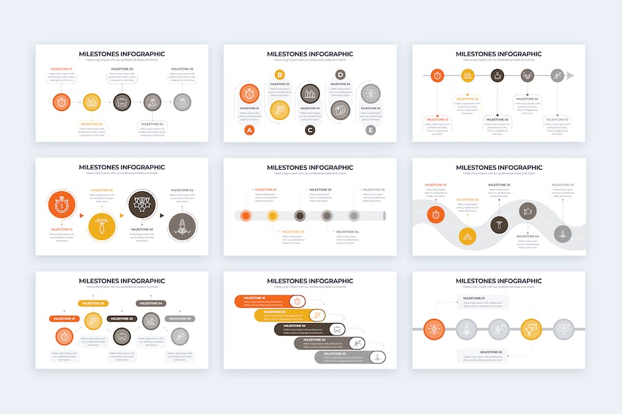 项目里程碑进度规划信息图形PPT模板 - 顶尖PPT