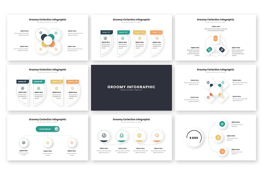 圆圈信息图表PPT模板 - 顶尖PPT