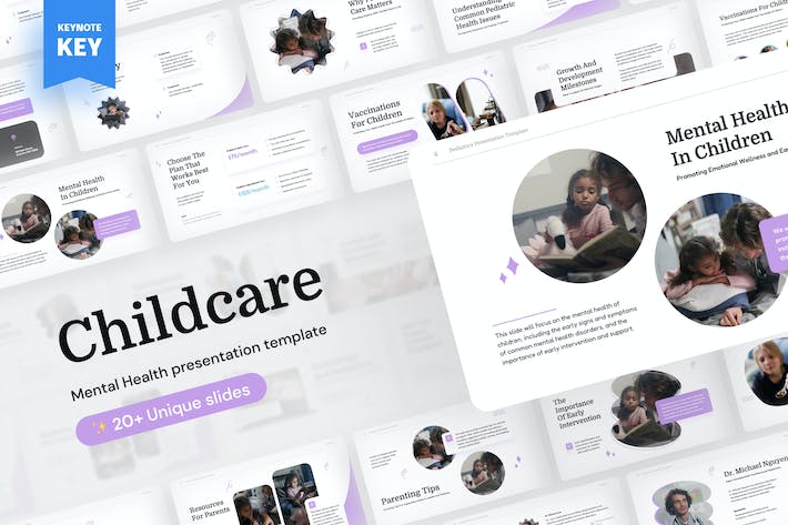 儿童保育幼儿教育培训Keynote模板 - 顶尖PPT