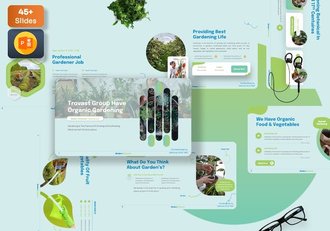园艺绿化植物品牌宣传PPT模板 - 顶尖PPT