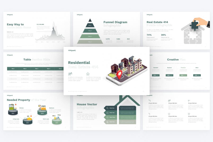 简约大气房地产项目介绍民宿展示主题通用keynote模板 - 顶尖PPT