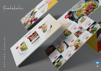 美食餐饮食品品牌视觉设计Keynote模板 - 顶尖PPT