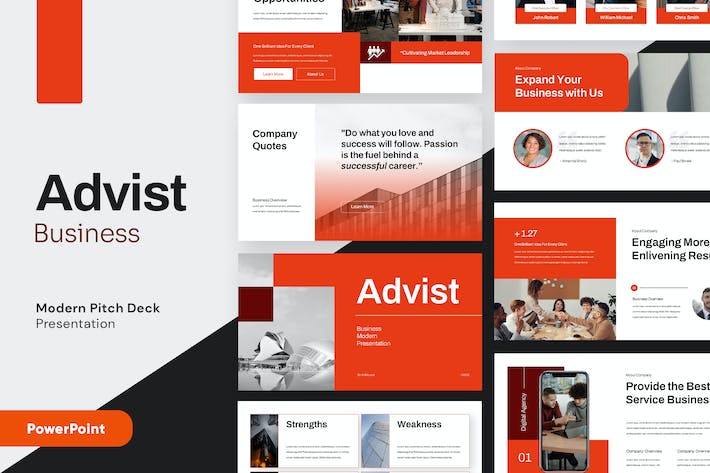 先进现代商业PPT幻灯片 - 顶尖PPT