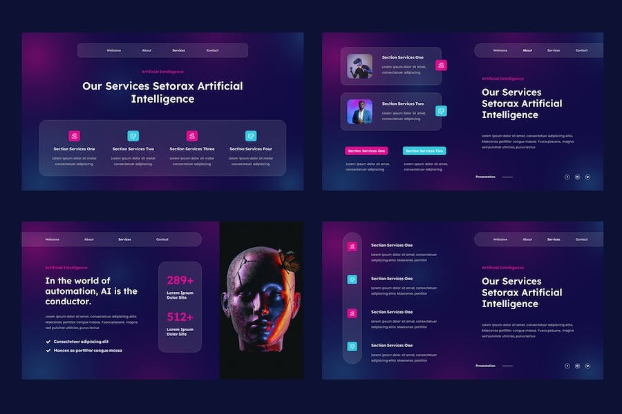 人工智能AI技术应用PPT模板 - 顶尖PPT