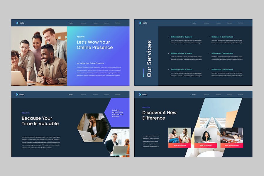 创意机构商务风格PPT模板 - 顶尖PPT