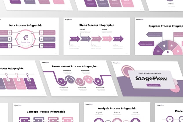 可视化步骤哦流程信息图形keynote模板 - 顶尖PPT