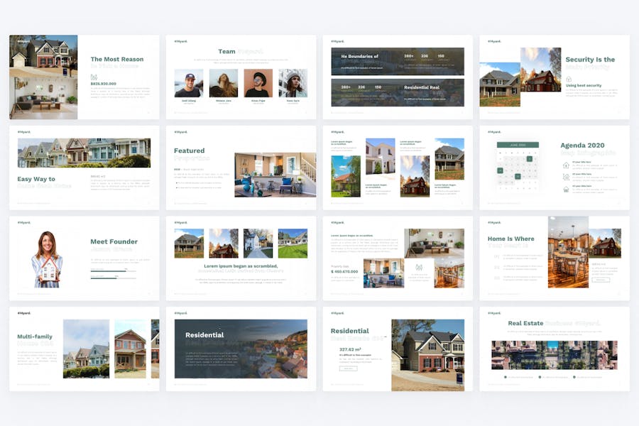 简约大气房地产项目介绍民宿展示主题通用keynote模板 - 顶尖PPT