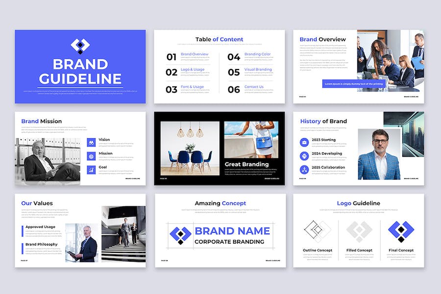 品牌形象指南设计规范PPT模板 - 顶尖PPT