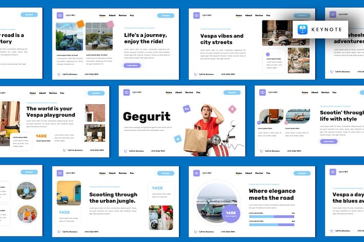 摩托车产品讲述推介展示营销宣传方案Keynote模板 - 顶尖PPT