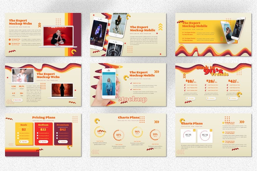 复古怀旧90年代风格展示PPT模板 - 顶尖PPT