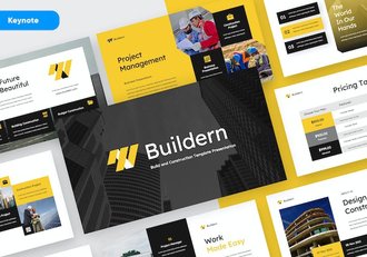 建筑施工项目讲述管理Keynote模板 - 顶尖PPT