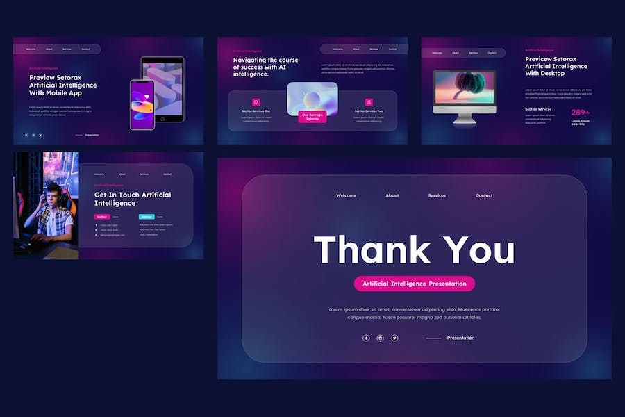 人工智能AI技术应用PPT模板 - 顶尖PPT