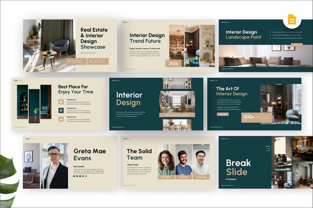 室内设计演示PPT模板 - 顶尖PPT