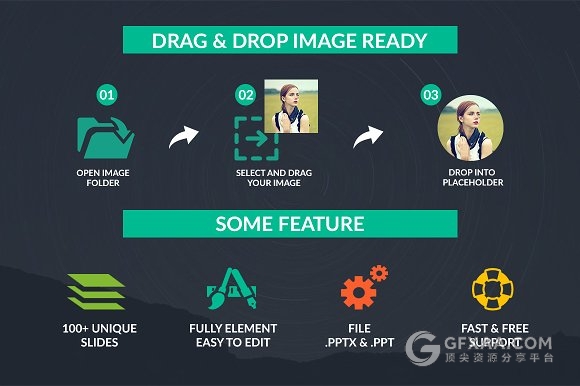 精美图形图标设计商务多用途PPT模板 - 顶尖PPT