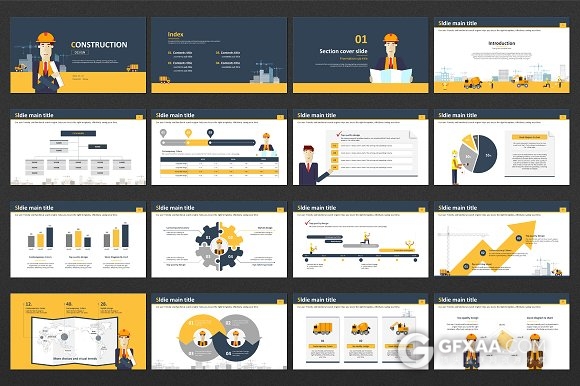 建筑建设公司分析总结报告PPT模板 - 顶尖PPT