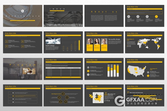 31页建筑装修公司介绍PPT模板 - 顶尖PPT