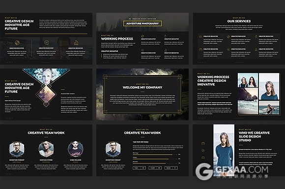 高端大气简约时尚风格PPT模板 - 顶尖PPT