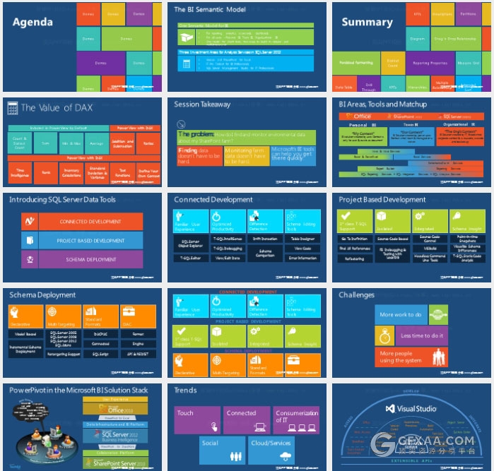 507页微软WIN8扁平化风格图表大合集 - 顶尖PPT