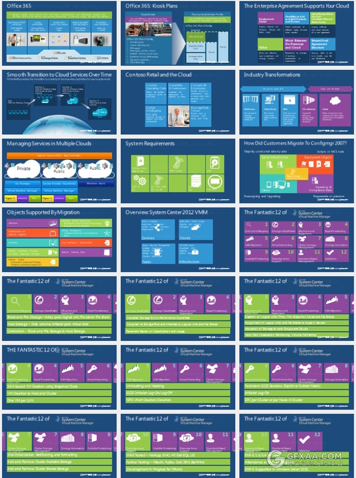 507页微软WIN8扁平化风格图表大合集 - 顶尖PPT