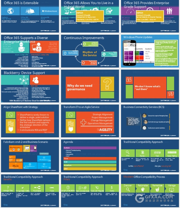 507页微软WIN8扁平化风格图表大合集 - 顶尖PPT