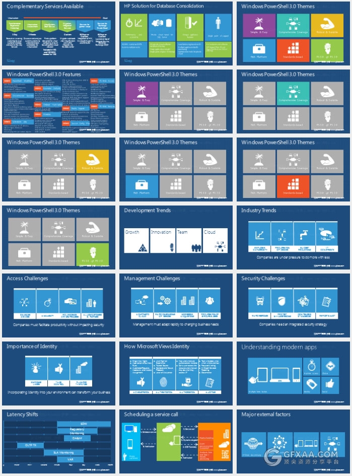 507页微软WIN8扁平化风格图表大合集 - 顶尖PPT