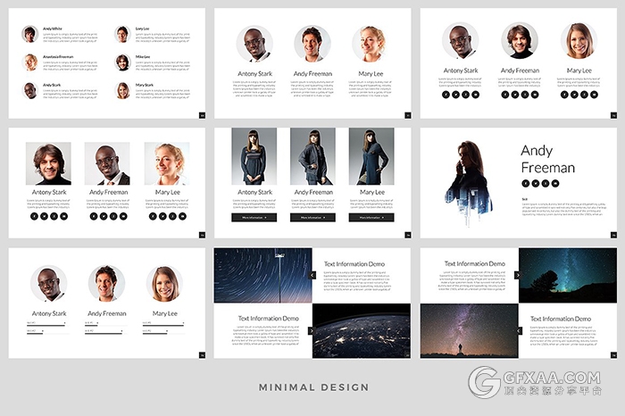 500多页简约黑白总结报告通用PPT模板 - 顶尖PPT