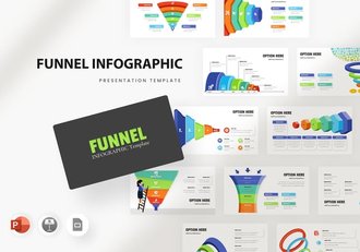 彩色漏斗信息图表PPT模板 - 顶尖PPT