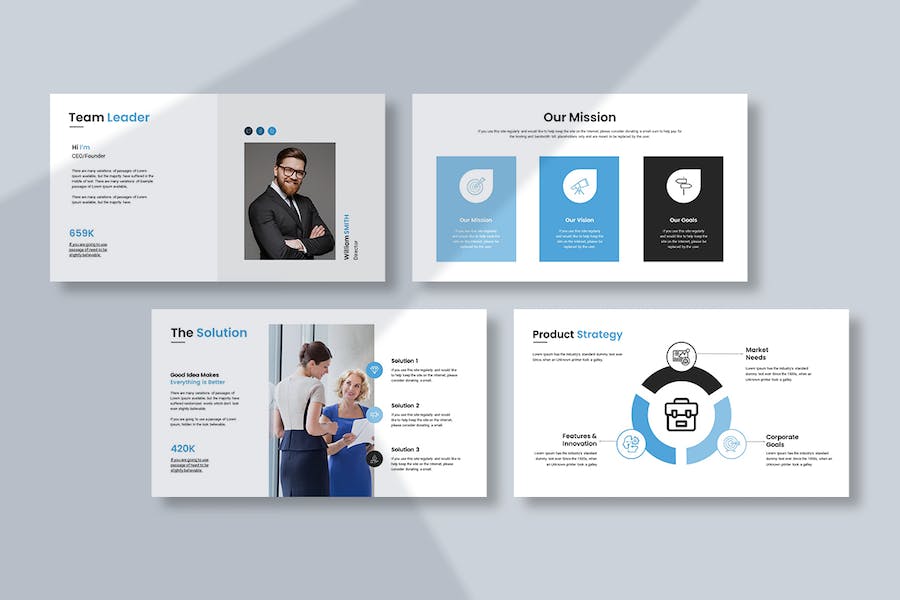 商业项目合作业务推广展示国外PPT模板 - 顶尖PPT