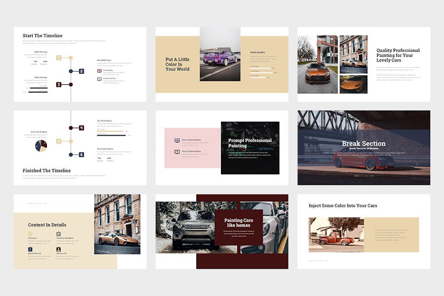 汽车公司年度总结报告PPT模板 - 顶尖PPT